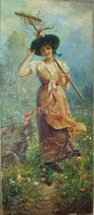 Oil Painting by Hans Zatzka - 汉斯·萨茨卡